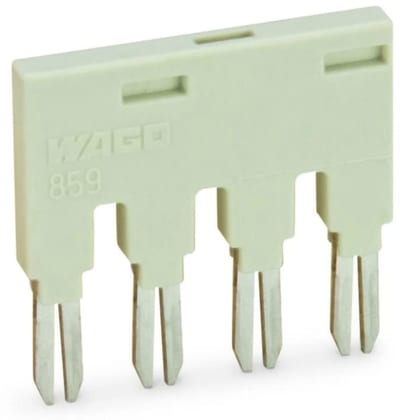 Jumper; for jumper slot; 4-Way; insulated; light gray