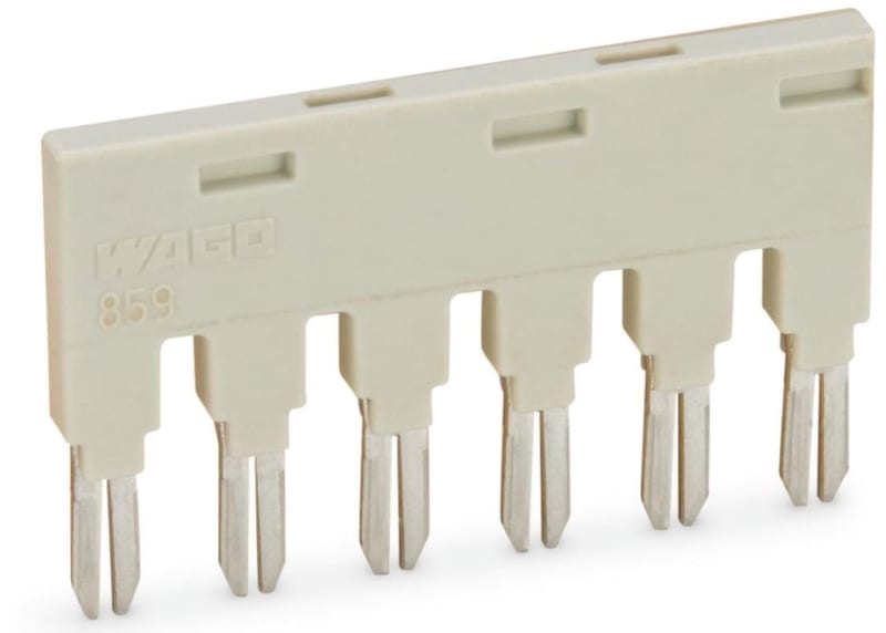 Jumper; for jumper slot; 6-Way; insulated; light gray (859-406)
