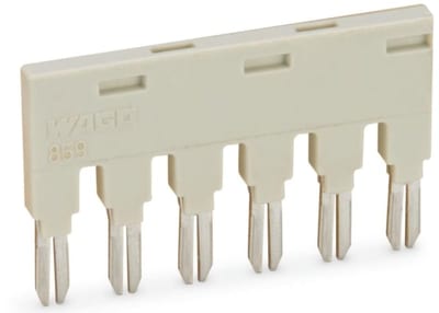 Jumper; for jumper slot; 6-Way; insulated; light gray