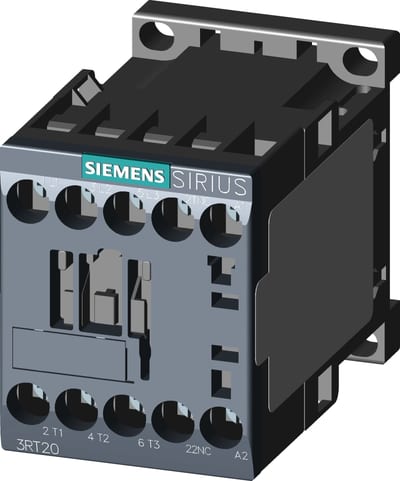Siemens 3-Pole contactor 12A AC-3 24VDC 1NC