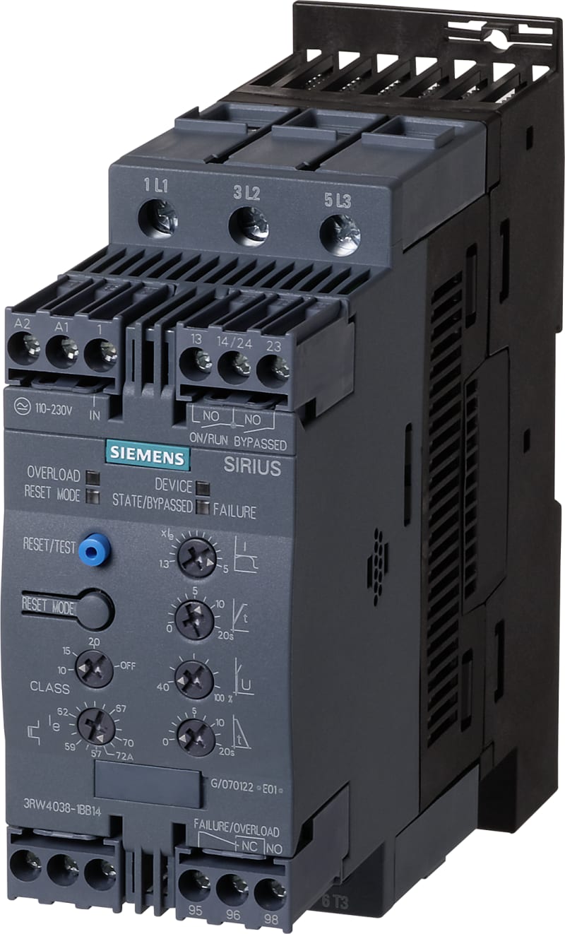 Siemens SIRIUS 3RW4036-1BB14 soft starter 22kW 400V