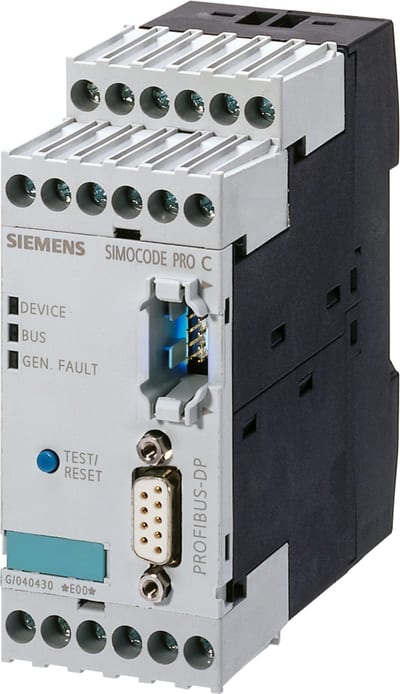 Siemens 3UF7000-1AU00-0 SIMOCODE pro C basic unit with integrated motor management functions, PROFIBUS DP interface
