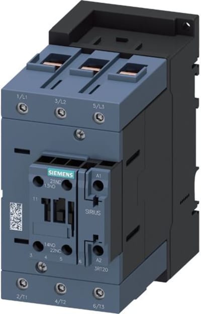 Siemens Contactor, AC3: 45KW/400V, 1NO+1NC, 230VAC 50Hz, 3-Pole, 3NO