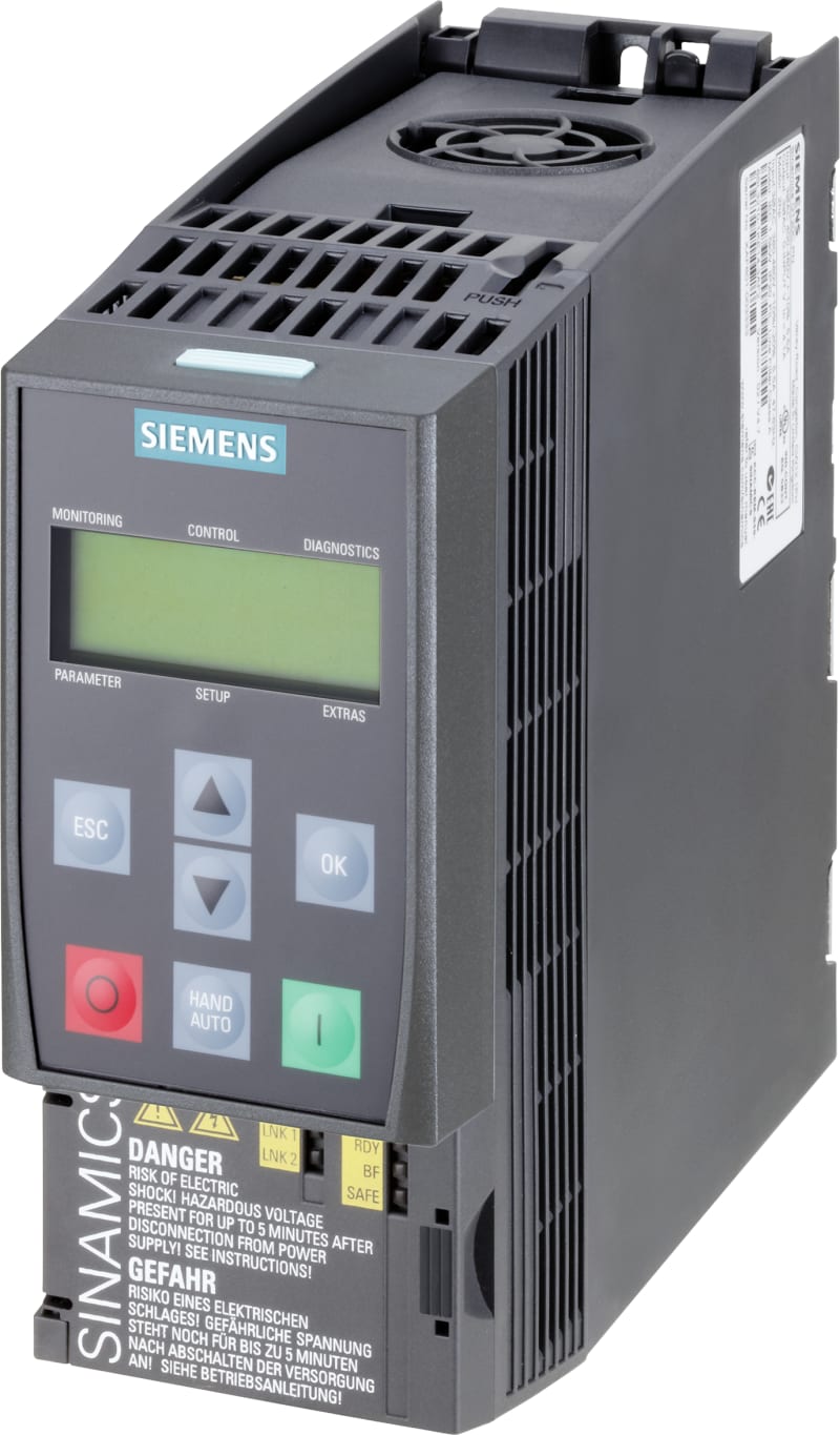 Siemens SINAMICS G120C rated power 3AC380-480V +10/-20% 47-63Hz