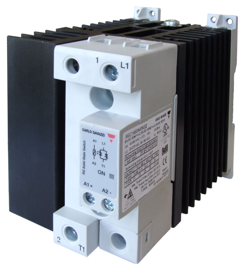 1-phase SSR 600 V AC 60 A with AC/DC input (RGC1A60A60KGE)