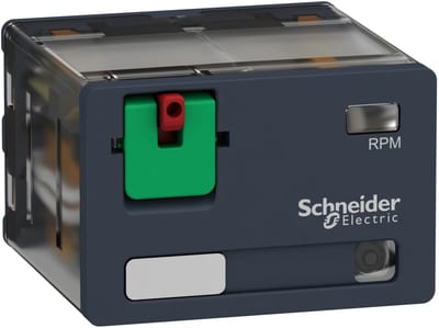Schneider Electric Power plug-in relay, 15 A, 4 CO, with LED, 120 V AC RPM42F7