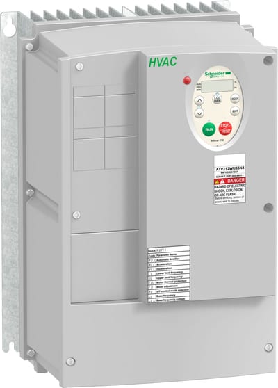Schneider Electric variable speed drive ATV212 - 5.5kW - 7.5hp - 480V - 3PH - EMC class C1 - IP55 ATV212WU55N4C