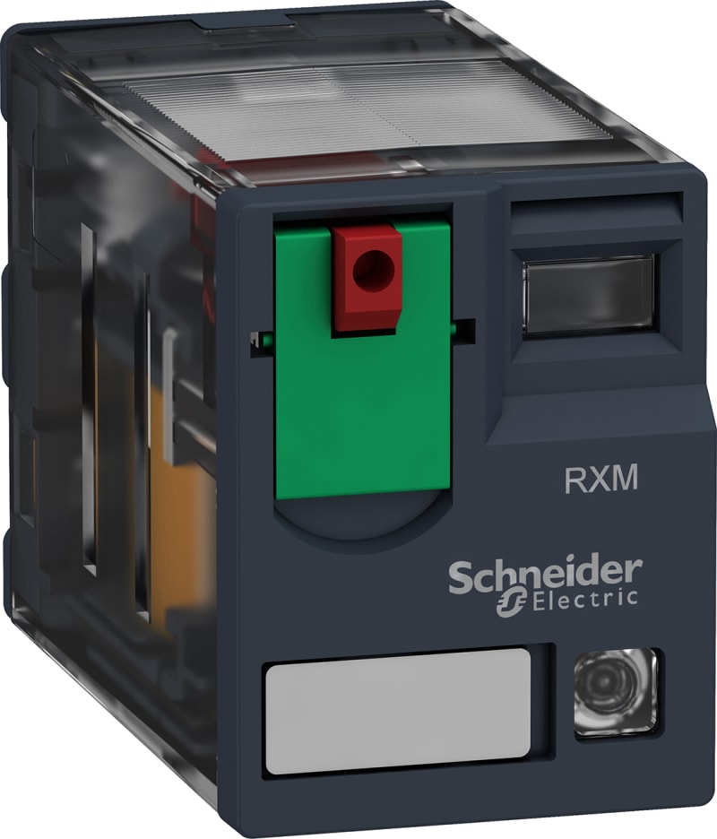 Schneider Electric Miniature Plug-in relay - Harmony RXM 4 C/O 24 V AC 3 A with LED RXM4GB2B7