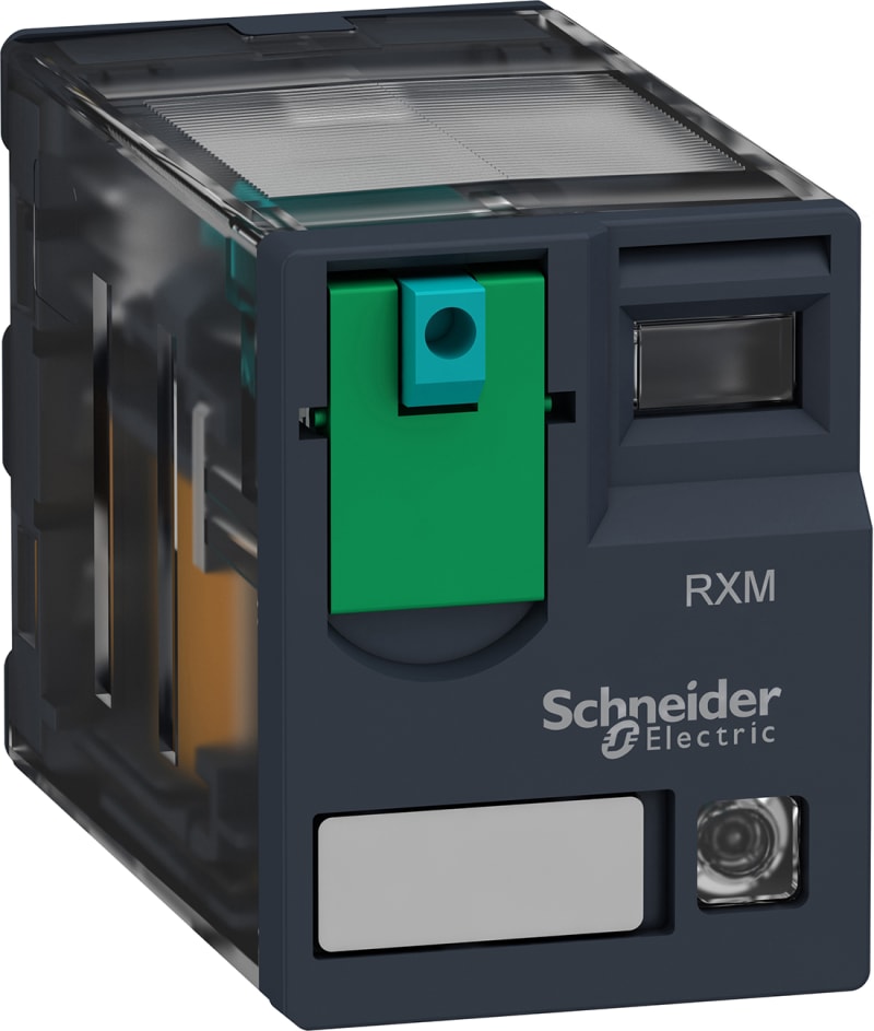 Schneider Electric Miniature Plug-in relay - Harmony RXM 4 C/O 24 V DC 3 A with LED RXM4GB2BD