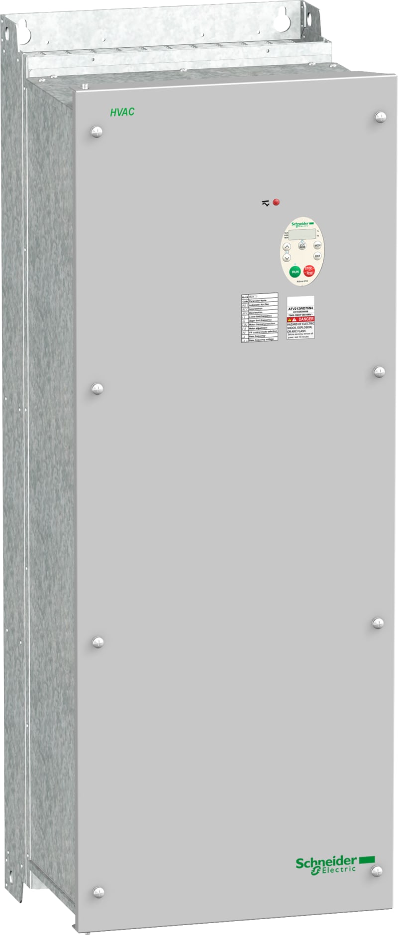 Schneider Electric variable speed drive ATV212 - 75kW - 100hp - 480V - 3PH - EMC class C1 - IP55 ATV212WD75N4C