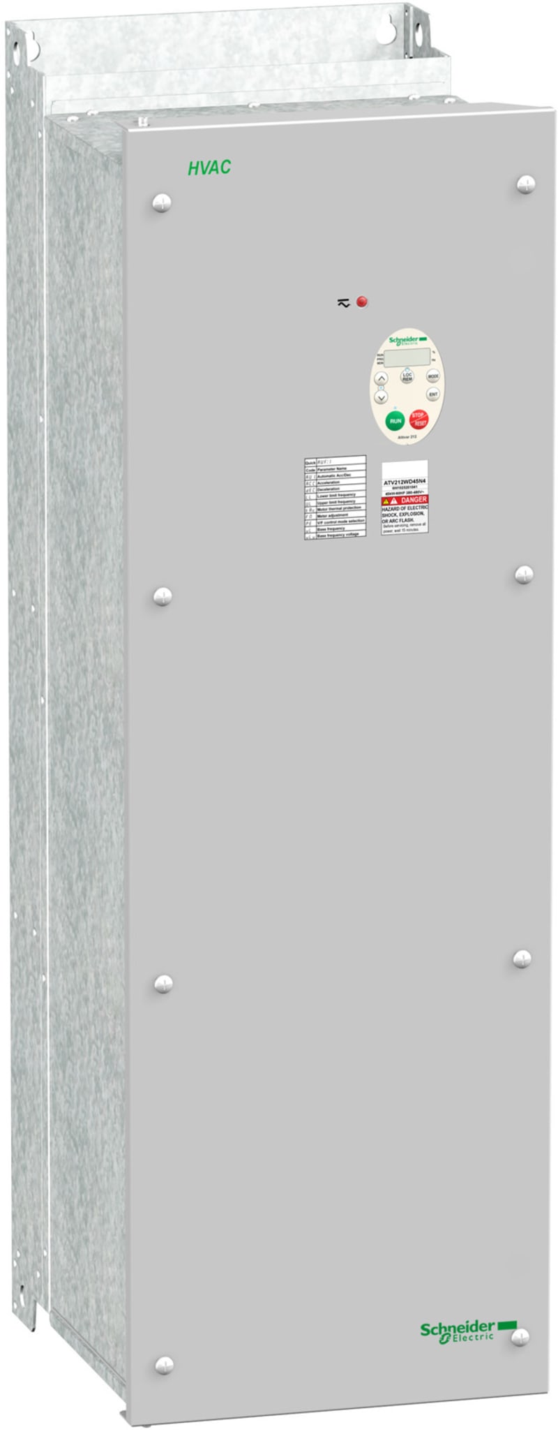 Schneider Electric variable speed drive ATV212 - 37kW - 50hp - 480V - 3PH - EMC class C2 - IP55 ATV212WD37N4