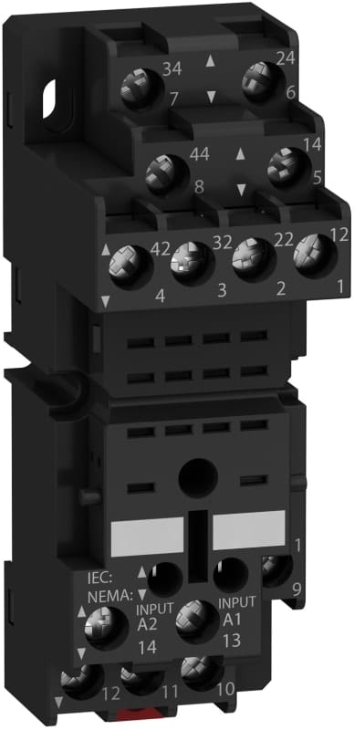 Schneider Electric Socket, mixed contact, relay type RXM2 RXM4, screw clamp terminals, 250 V AC RXZE2M114