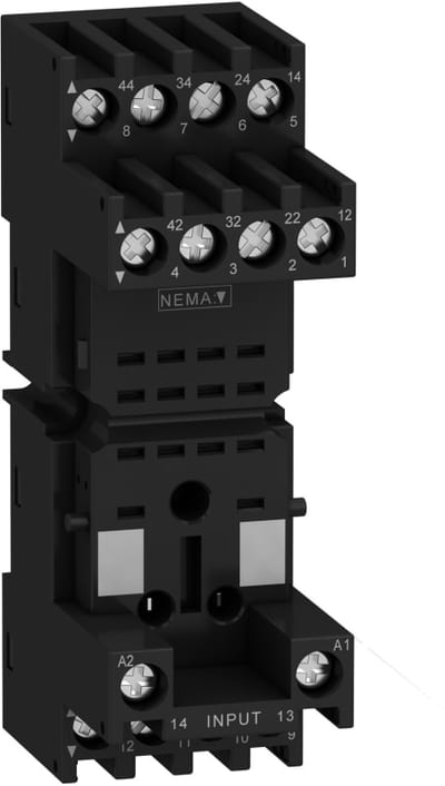 Schneider Electric Socket, mixed contact, relay type RXM2 RXM4, connector connection, 250 V AC RXZE2M114M