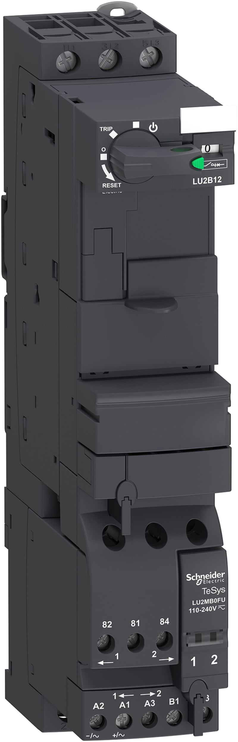 Schneider Electric Reversing power base, TeSys U, 3P, 12A/690V, coil 24V DC LU2B12BL