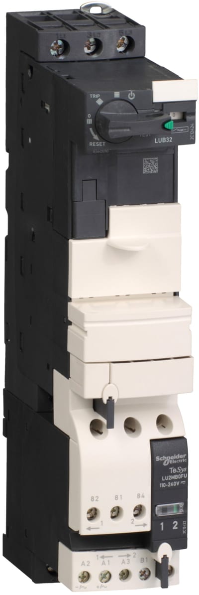 Schneider Electric Reversing power base, TeSys U, 3P, 32A/690V, coil 24V AC LU2B32B