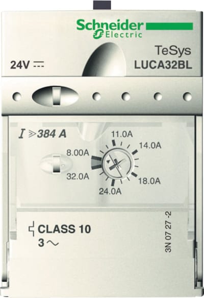 Schneider Electric Standard control unit, TeSys U, 3-12A, 3P motors, thermal magnetic protection, class 10, coil 110-240V AC/DC LUCA12FU