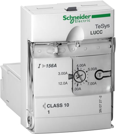 Schneider Electric Advanced control unit, TeSys U, 0.35-1.4A, 1P motors, protection & diagnostic, class 10, coil 24V DC LUCC1XBL