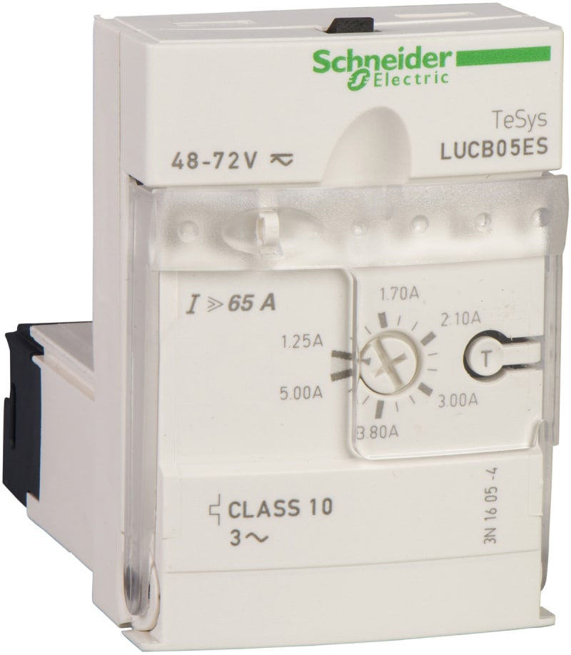 Schneider Electric Advanced control unit, TeSys U, 4.5-18A, 3P motors, protection & diagnostic, class 10, coil 24V AC LUCB18B