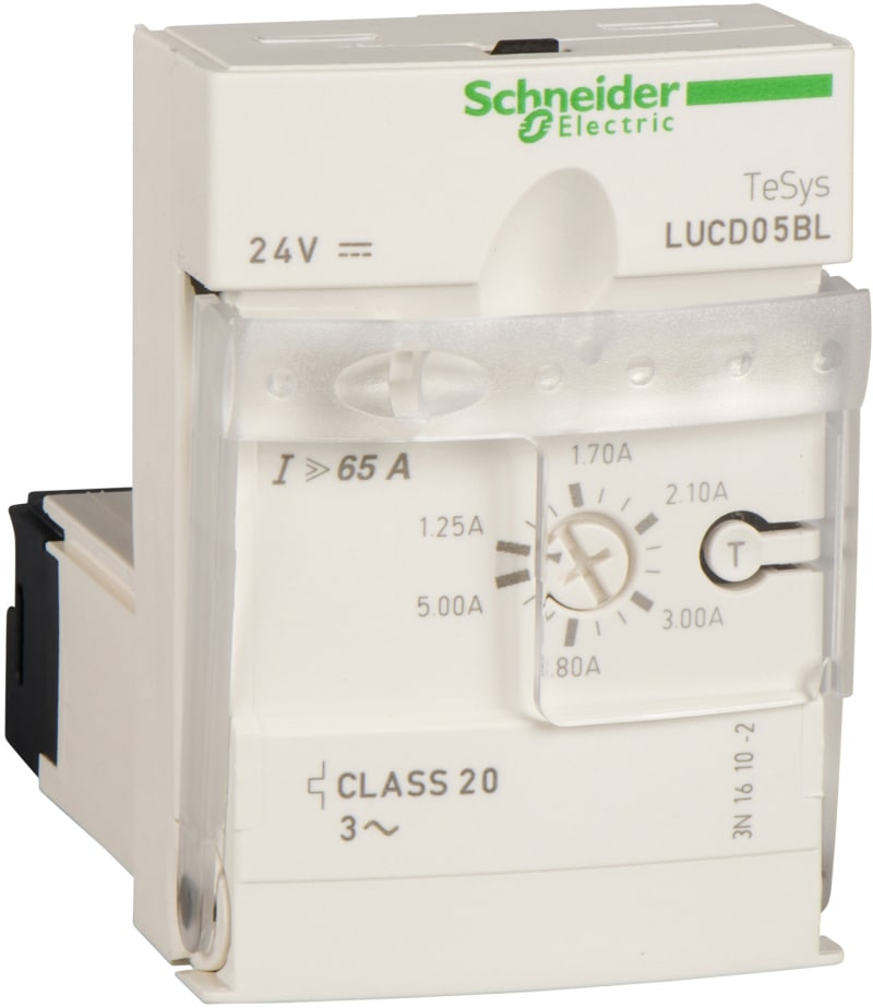 Schneider Electric Advanced control unit, TeSys U, 3-12A, 3P motors, protection & diagnostic, class 20, coil 24V AC LUCD12B
