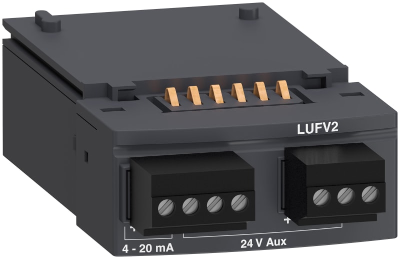 Schneider Electric TeSys U - LUF function block indication of motor load 4...20 mA LUFV2