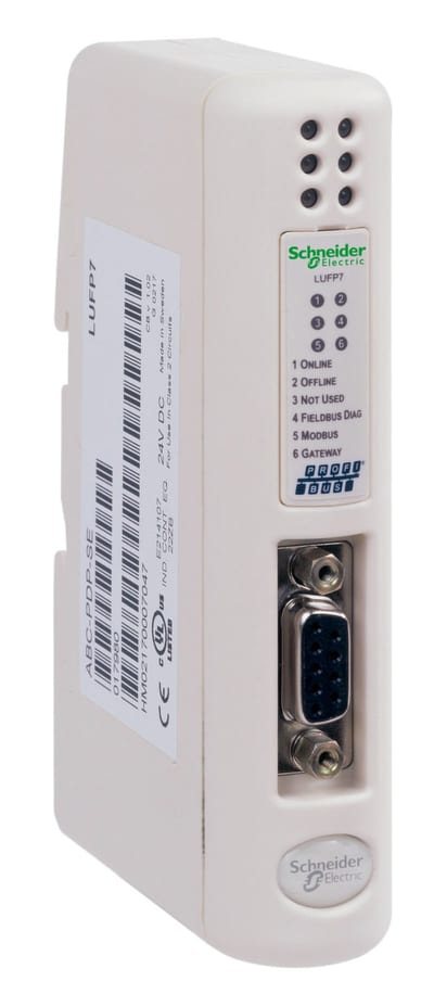 Schneider Electric Profibus DP/Modbus communication gateway - 1 Profibus DP SUB-D9 - 1 RJ45 Modbus LUFP7