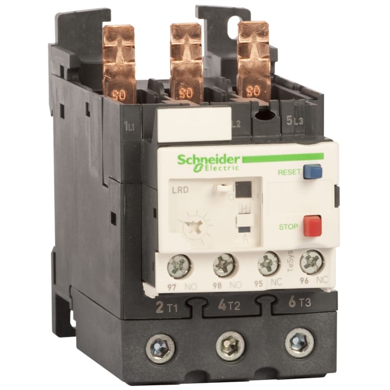 Schneider Electric Thermal overload relay, TeSys Deca, 690VAC, 12 to 18A, 1NO+1NC, class 10A, EverLink BTR screw connectors LRD318