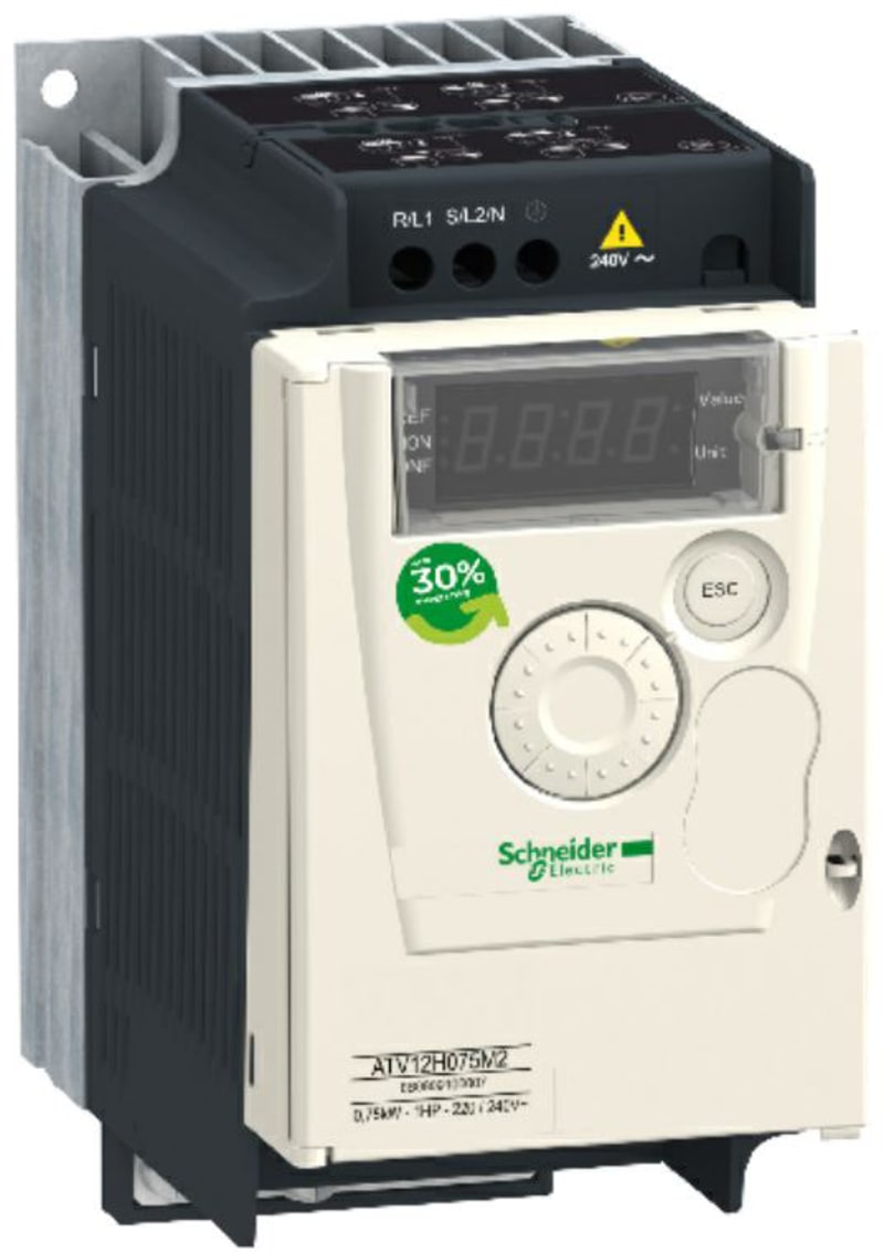 Schneider Electric Altivar 12 Variable-Frequency Drive 0.75 kW 1x230 V ATV12P075M2TQ