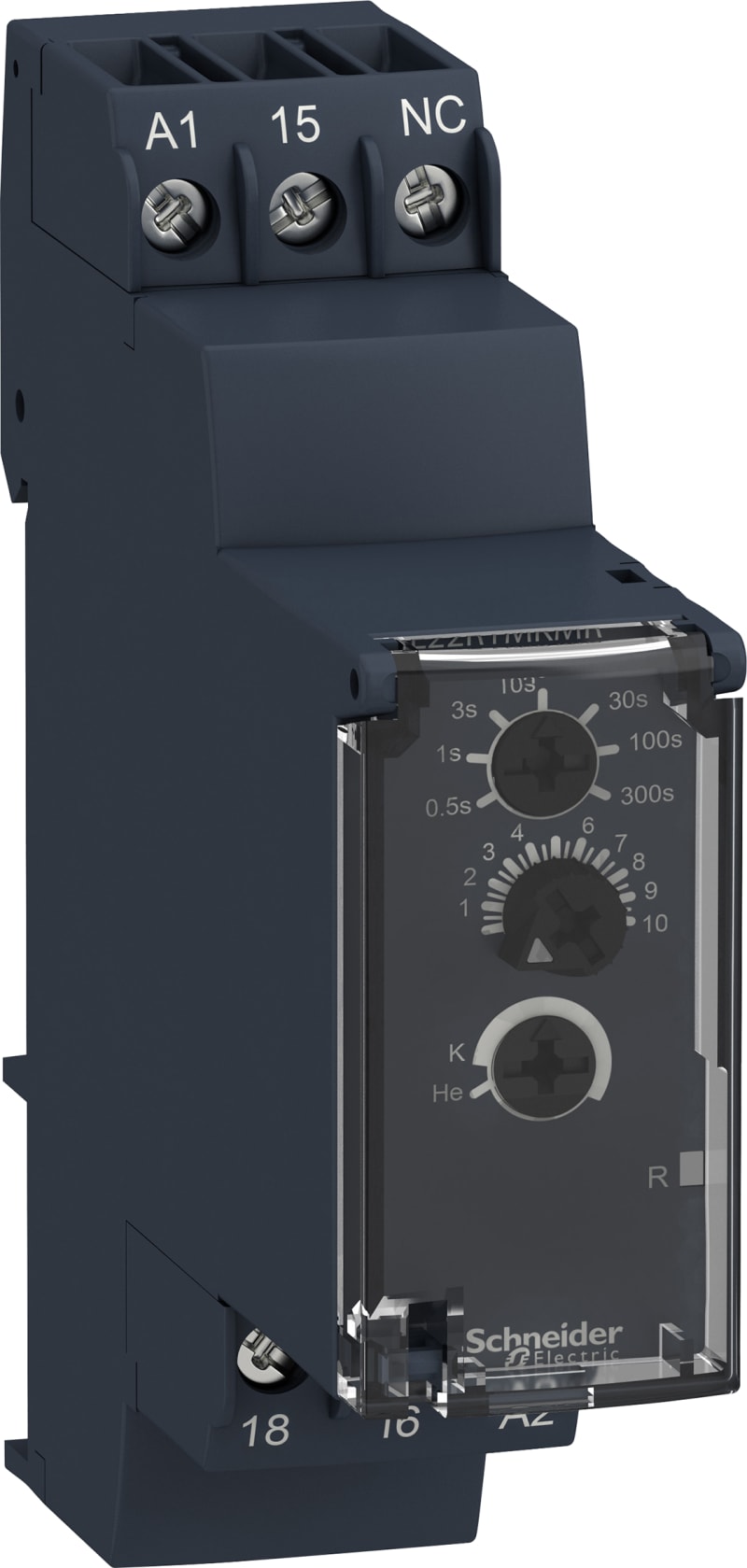 Schneider Electric Muti-function Off-delay Timing Relay - 0.05S…300S - 24…240V AC/DC - 1C/O RE22R1MKMR