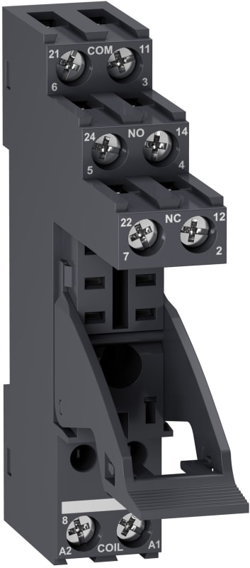 Schneider Electric RGZE1S48M Socket, separate contact, 5 A, relay type RXG2, screw connector, 250 V AC