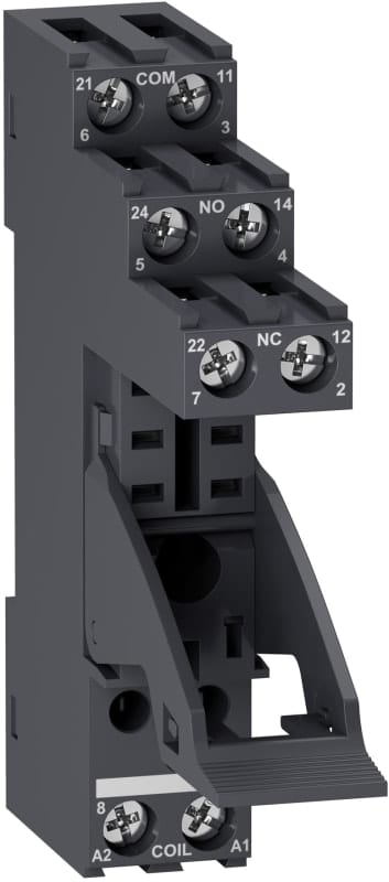 Schneider Electric RGZE1S48M Socket, separate contact, 5 A, relay type RXG2, screw connector, 250 V AC