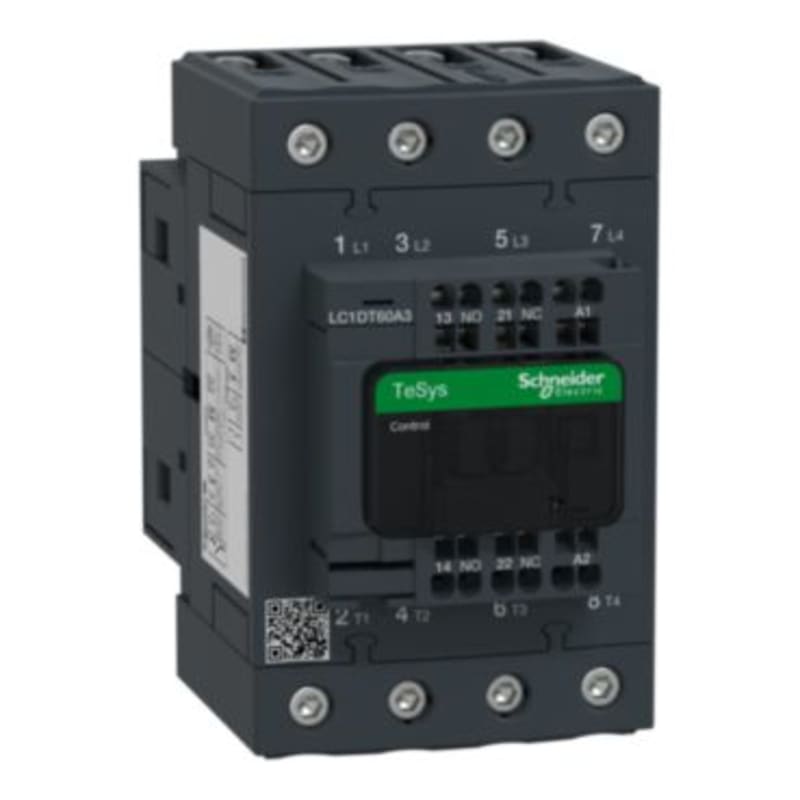 Schneider Electric TeSys D contactor - 4P(4 NO) - AC-1 - <= 440 V 60 A - 230 V AC 50/60 Hz coil LC1DT60A3P7