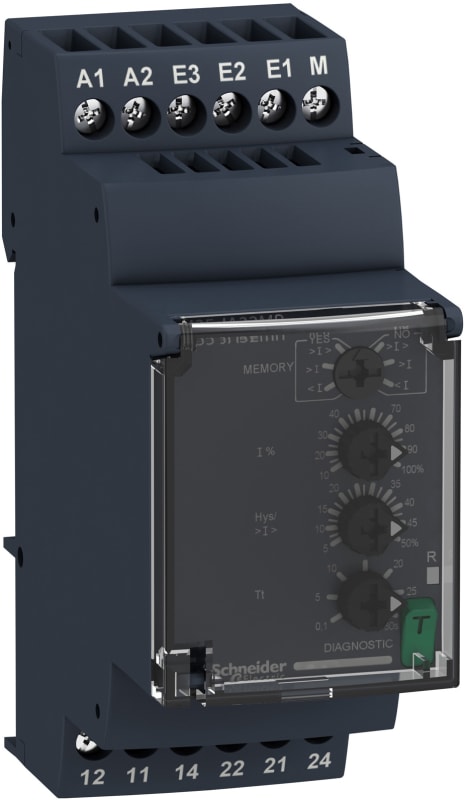 Schneider Electric RM35JA32MR Modular 1-Phase current control relay, 5 A, 2 CO, 0.15…15 A,, 24…240 V AC/DC