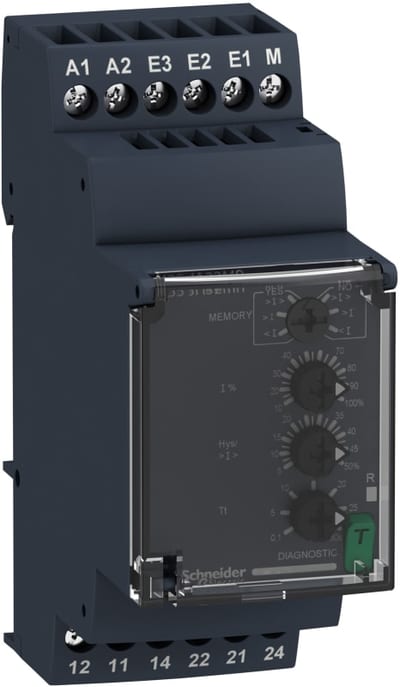 Schneider Electric RM35JA32MR Modular 1-Phase current control relay, 5 A, 2 CO, 0.15…15 A,, 24…240 V AC/DC