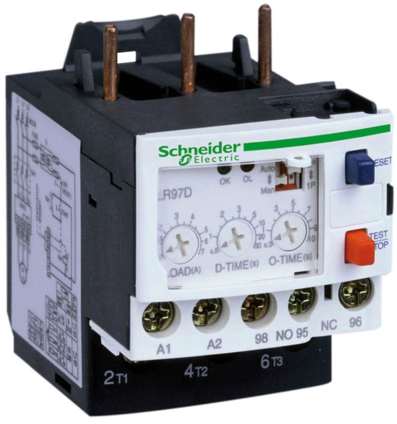 Schneider Electric Electronic overcurrent relay, TeSys LR97D, 24VAC/DC, 1.2 to 7A, 1C/O LR97D07B
