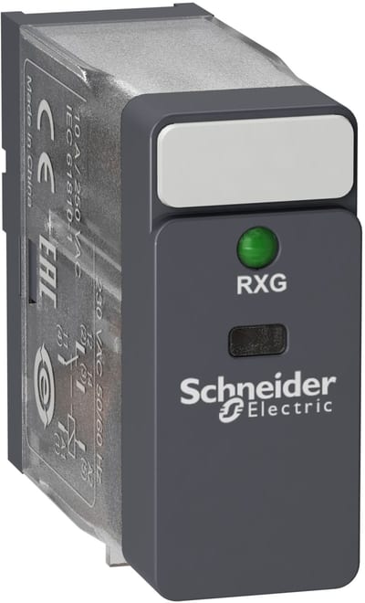 Schneider Electric Interface plug-in relay, 10 A, 1 CO, LED, 24 V AC RXG13B7