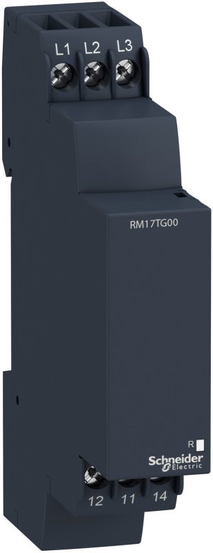 Schneider Electric Modular 3-Phase supply control relay, 5 A, 1 CO, 208...480 V AC RM17TG00