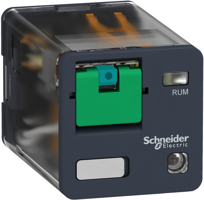 Schneider Electric universal plug-in relay - Harmony RUM - 3 C/O - 24 V DC - 10 A - with LED RUMC32BD