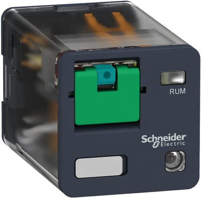Schneider Electric universal plug-in relay - Harmony RUM - 3 C/O - 24 V DC - 10 A - with LED RUMC32BD