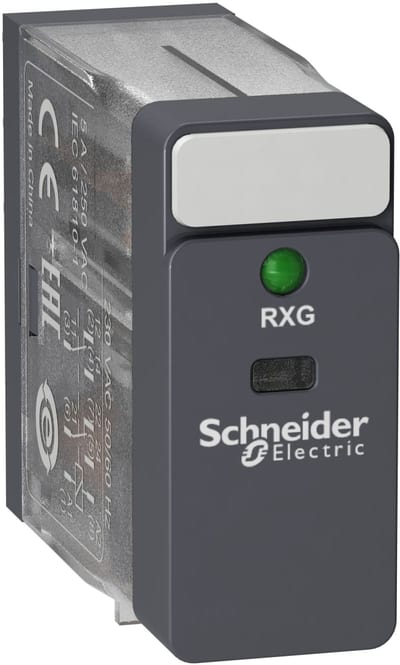 Schneider Electric Interface plug-in relay, 5 A, 2 CO, LED, 48 V AC RXG23E7