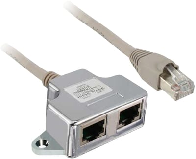 Schneider Electric Modbus “T” tap-off - 1 x RJ45 male and 2 x RJ45 female - cable 1 m VW3A8306TF10