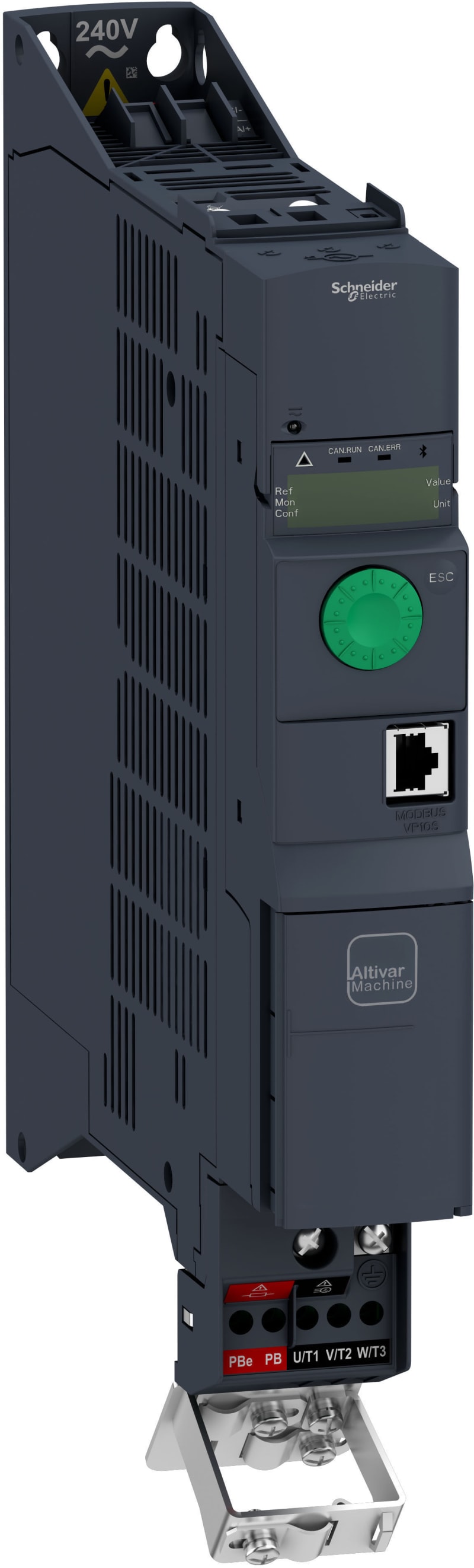 Schneider Electric variable speed drive, ATV320, 0.37 kW, 200…240 V, 1 phase, book ATV320U04M2B