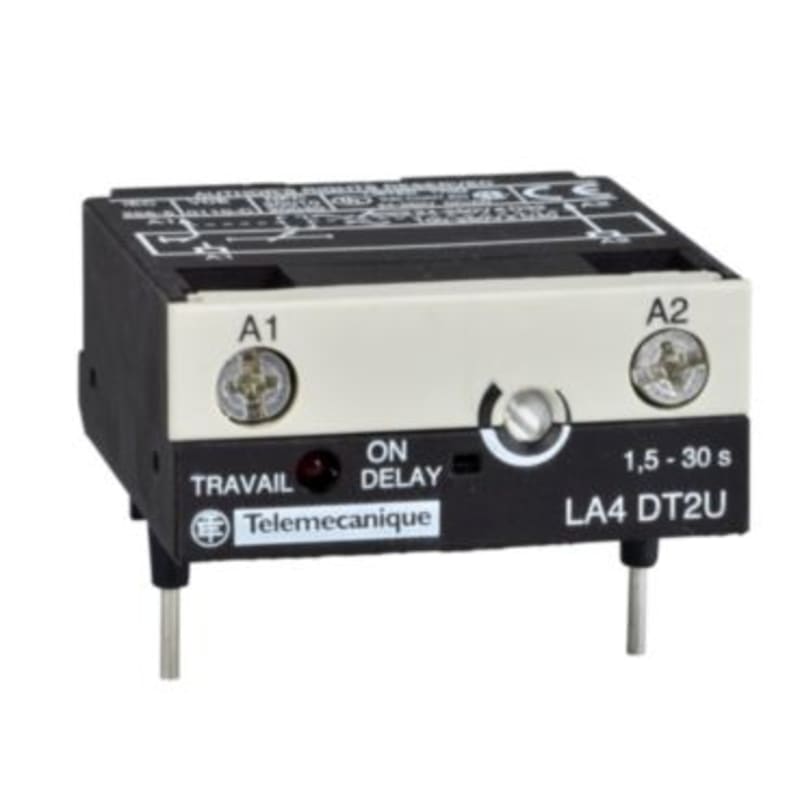 Schneider Electric electronic timer module - type on delay - 1.5....30 s - 24....250 V DC/AC LA4DT2U