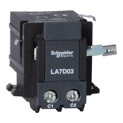 Schneider Electric TeSys D thermal overload relays - remote electrical tripping - 220...230 V DC/AC LA7D03M