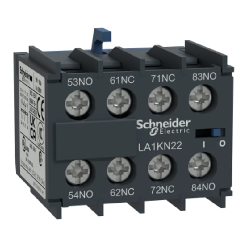 Schneider Electric TeSys K - Auxiliary contact block - 2 NO + 2 NC - screw-clamps terminals LA1KN22