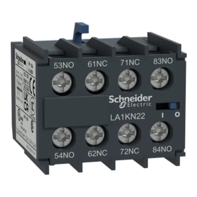 Schneider Electric TeSys K - Auxiliary contact block - 2 NO + 2 NC - screw-clamps terminals LA1KN22