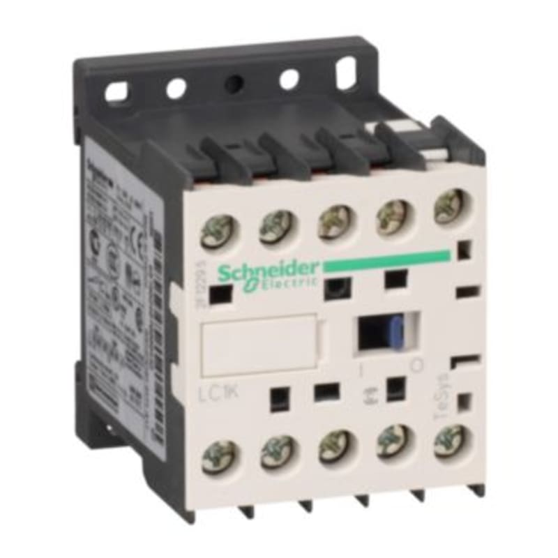 Schneider Electric Contactor, TeSys K, 3P, AC-3/AC-3E,440V 6A, aux. 1NC, 24V AC coil LC1K0601B7
