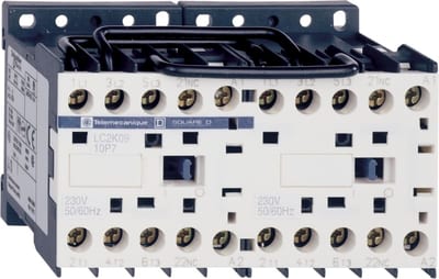 Schneider Electric TeSys K reversing contactor - 3P - AC-3 <= 440 V 9 A - 1 NC - 220...230 VAC coil LC2K0901M7
