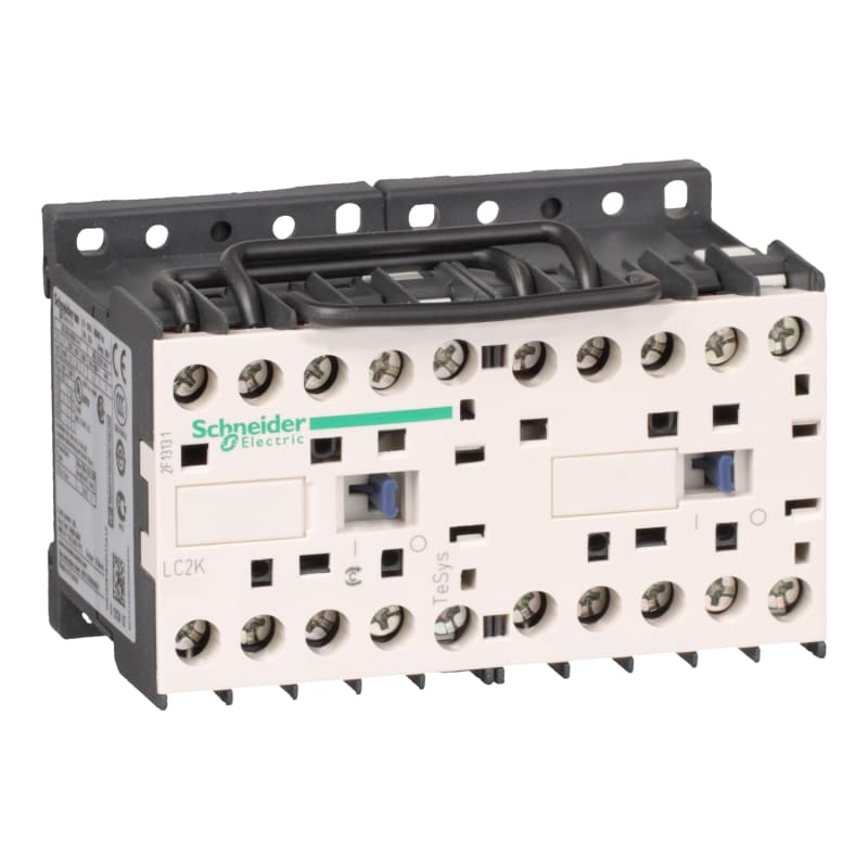 Schneider Electric reversing Contactor, TeSys K, 3P, AC-3/AC-3E,<=440V 9A, 1NO, 220...230VAC coil LC2K0910M7