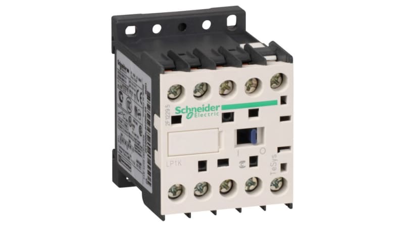 Schneider Electric TeSys K contactor - 3P - AC-3 <= 440 V 9 A - 1 NC aux. - 24 V DC coil LP1K0901BD