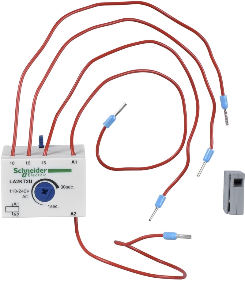 Schneider Electric TeSys K -Time delay auxiliary contact block - 1 C/O - 110...240 V - 1…30S LA2KT2U